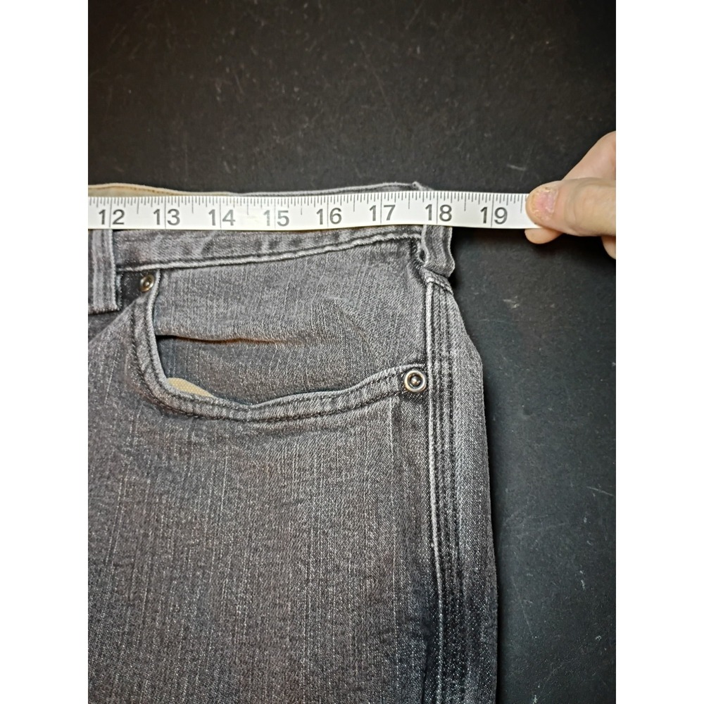 Duluth Trading Flex Ballroom Jeans Men 36x28 Black Denim Workwear Ranchwear - Picture 8 of 9
